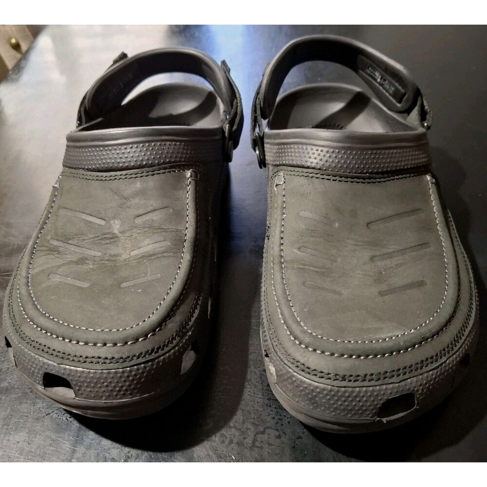 Crocs Yukon Vista II Size 9 Mens 205177 Black Slip On Sports Clogs Womens 11